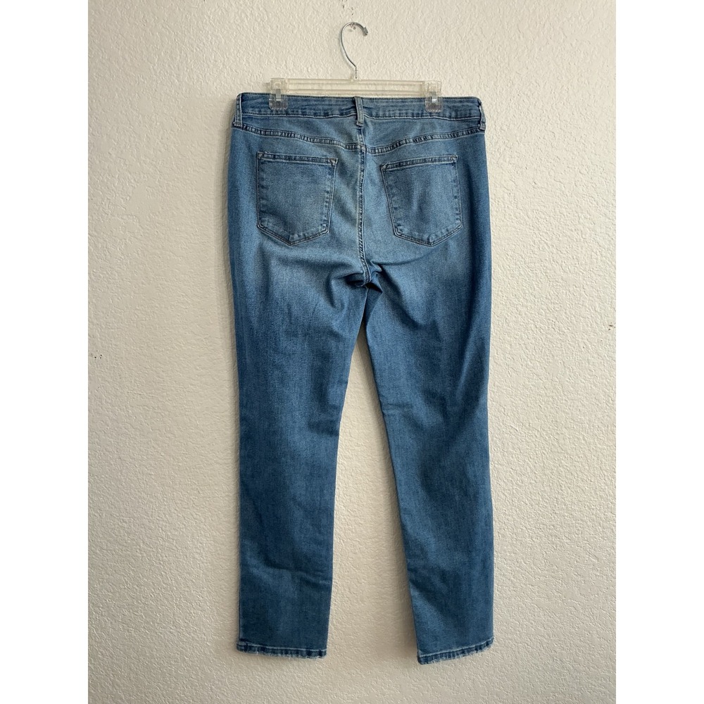Sonoma Straight Leg Jeans 14L Medium Wash Blue Denim Stretch Tall Long - Picture 2 of 8